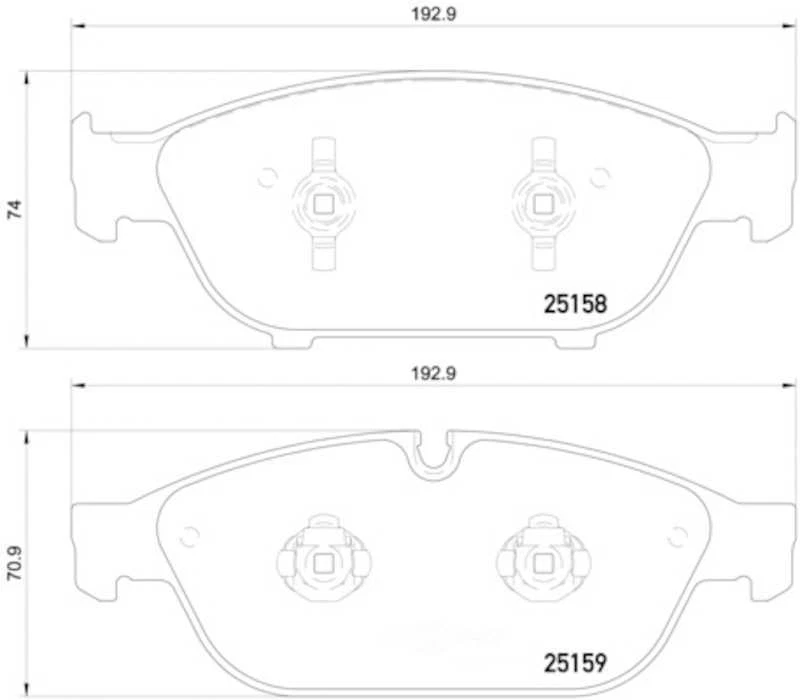 原始设备制造商 - OE 配方摩擦材料适合 2011 - 2018 年奥迪 A6 Quattro,A7 Quattro — 第 2/4 张图片