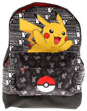 Pokemon School Bag Kids Backpack Pikachu Rucksack Front Outer Zip Pocket
