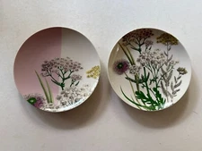 BLOOMINGVILLE Floral Botanical 8" Salad Dessert Plates- Set of 2