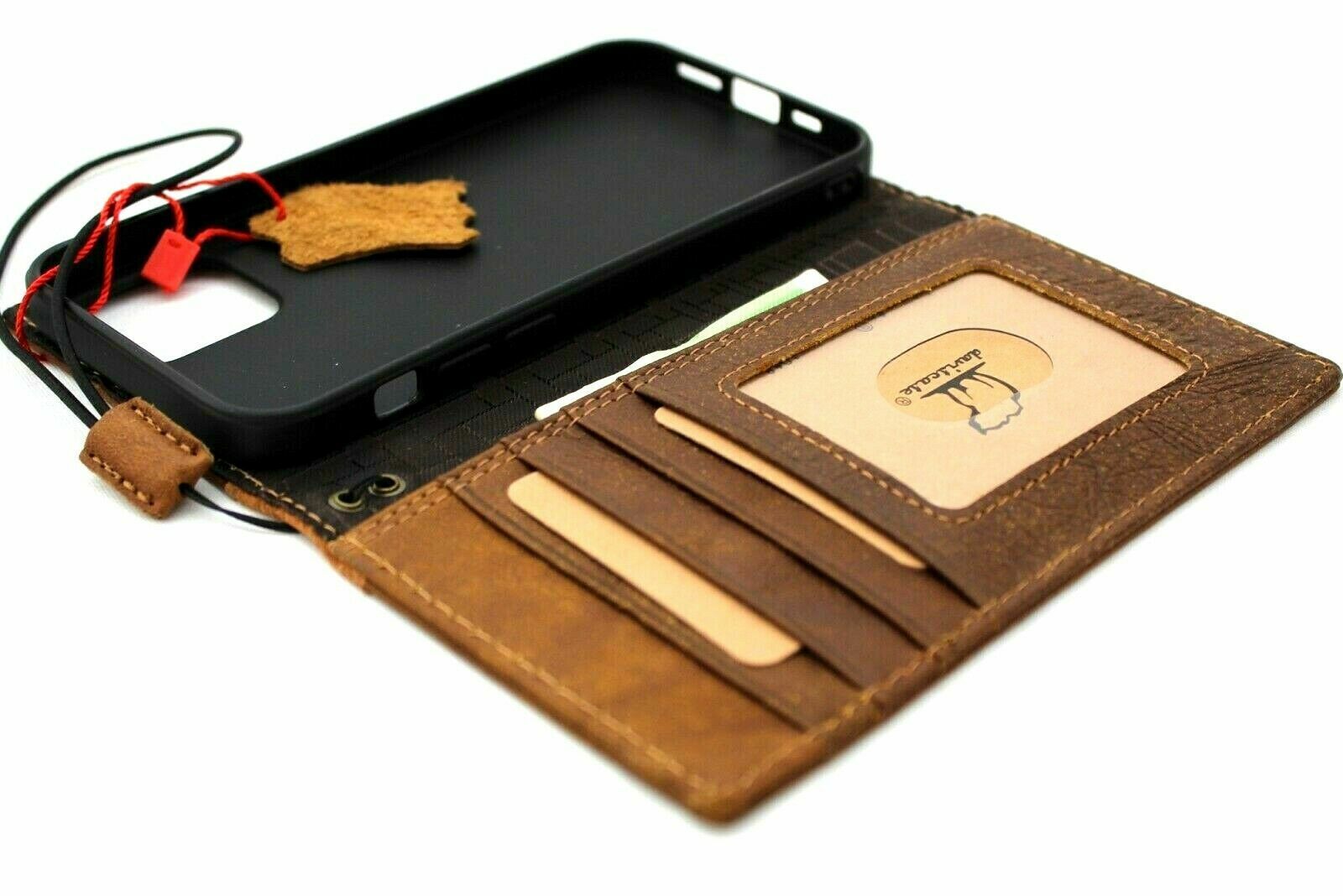 Image 31 - Genuine Vintage Leather Case For Apple iPhone 12 Pro Book Wallet Cover Retro Jaf