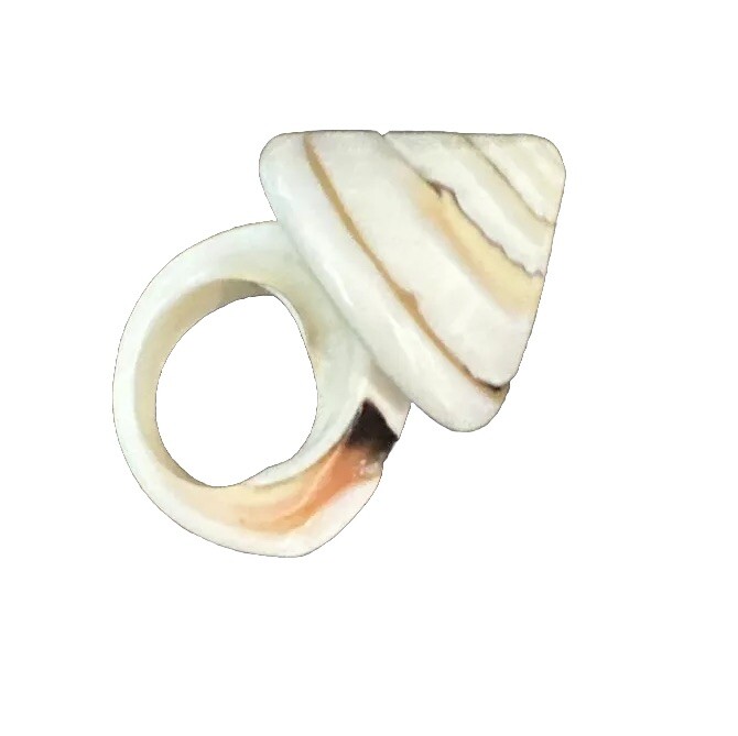 Natural Shell Ring 100% Shell Hand Made One Of A … - image 3