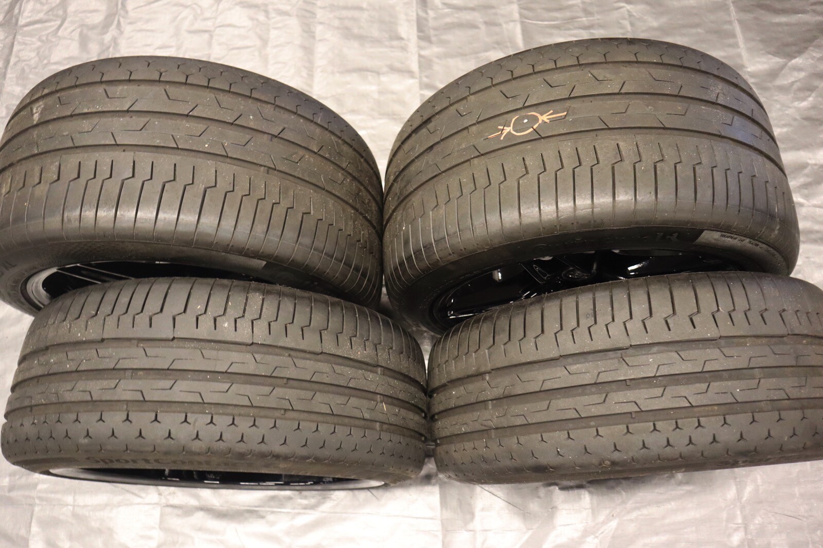 2020 AUDI R8 V10 OEM BLACK WHEELS RIMS 19X8.5 19X11 CONTINENTAL TIRES