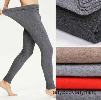 Men Women Cashmere Wool Blend Underwear Knitted Thin Long Johns Pant Warm Casual