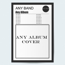 Custom Fine Art Album Poster Any Band Any Album Created A5 Wall Art, Man Cave