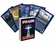 UFOs and Aliens Playing Cards Deck with Art and Text by Slade Delastrode (2024)