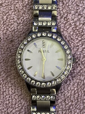Fossil Crystal Watch Fossil Diamond Ladies Faceted Crystal Watch 100m Quartz MOP  main image 2