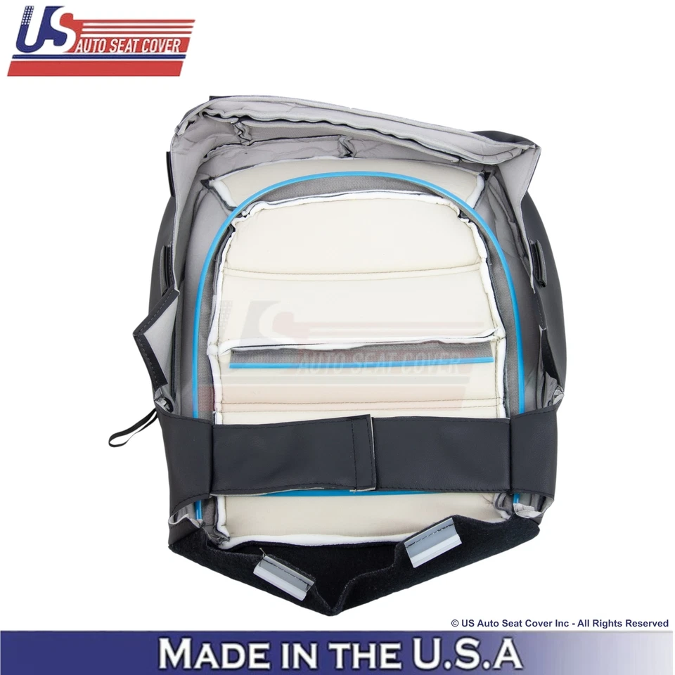 Cubierta de asiento inferior del conductor de cuero sintético negro azabache 2015-2022 para GMC Canyon Denali Foto 2 de 4