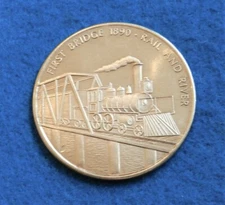 1972 JACKSONVILLE FL. SESQUICENTENNIAL MEDAL - FIRST RAILROAD BRIDGE - SEE PICS