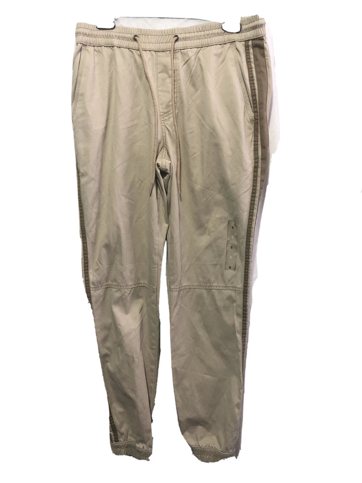 American Rag Mens Pants Brown Size Small S Joggers Banded Relaxed Fit $45