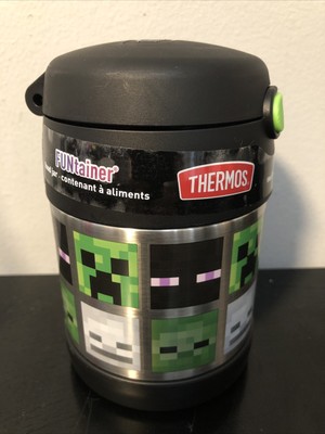 Thermos 10 Oz Funtainer Food Jar With Spoon Hot And Cold Minecraft Ebay