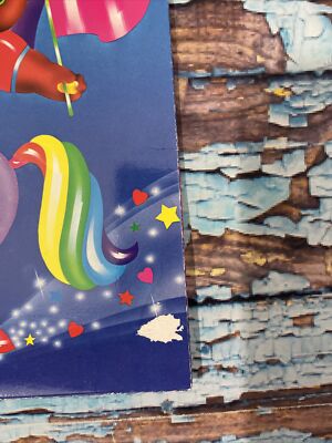 Rare Vintage 1990s LISA FRANK Folder Rainbow Unicorn With Bear | eBay