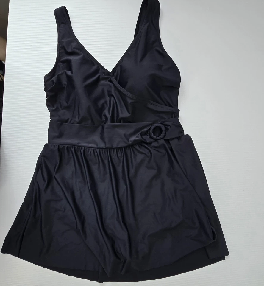 ELEMENTS Talla 20 Vestido de Baño de Una Pieza Negro Traje de Baño Togs Pieza Completa Bañistas  Foto 2 de 4