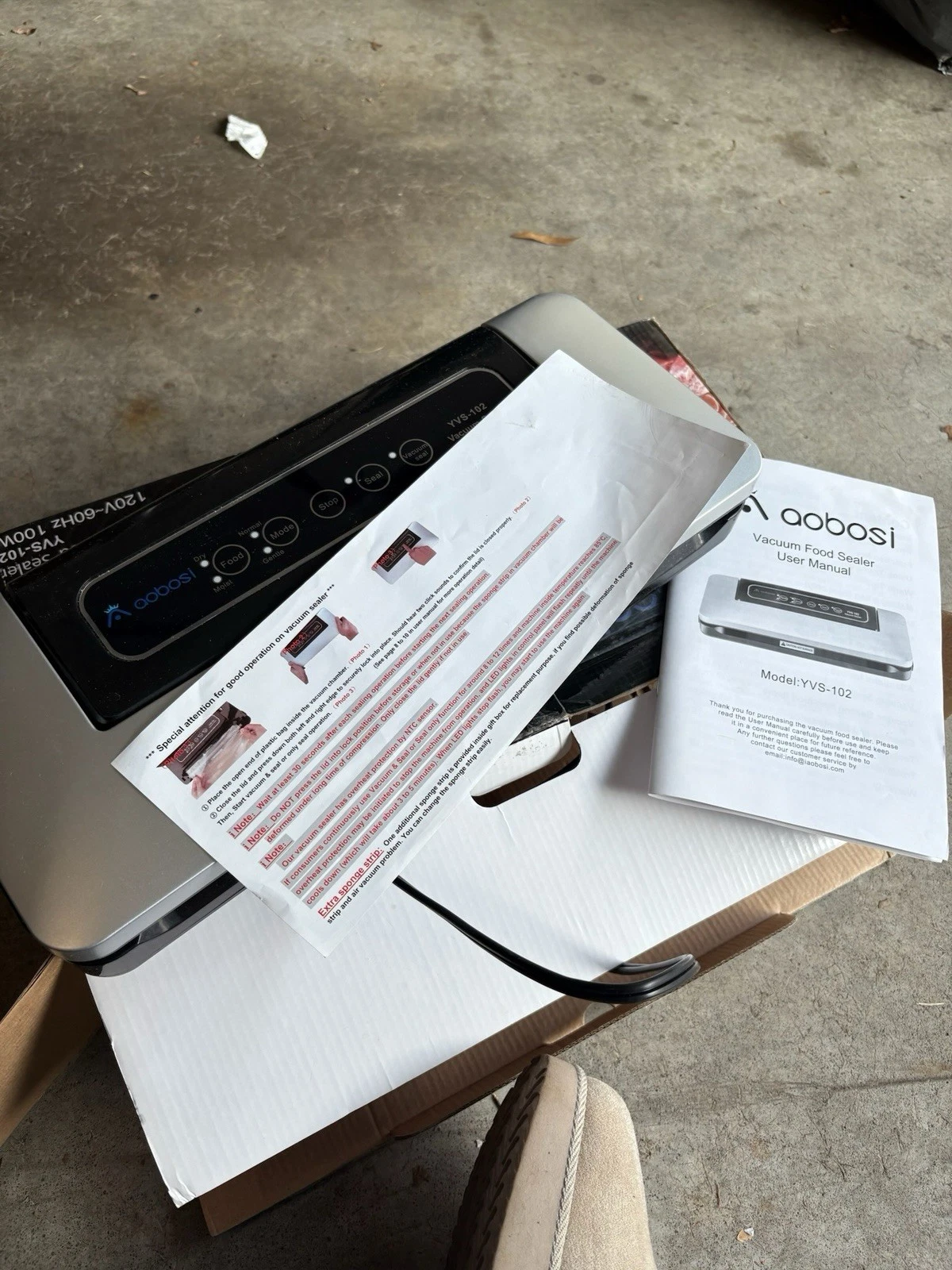 Aobosi YVS-102 Vacuum Sealer/5in1 Automatic Food Sealer Machine for Food Storage