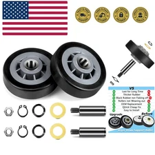 303373K Dryer Drum Support Roller, 2 PACK Upgrade 2024 Roller Wheel Drum Supp...