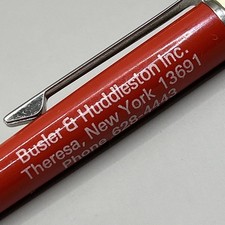 VTG Ballpoint Pen BUSLER &amp; HUDDLESTON Theresa New York NY Kendall Motor Oil