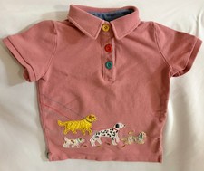 Mini Boden Pink Polo Shirt Dogs Appliqu  Toddler 3  4Y