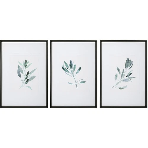 Uttermost 33723 Simple Sage 37 X 26 inch Watercolor Prints, Set of 3 - Picture 1 of 7