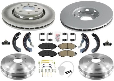 Improved Coated Brake Rotor & Disc Brake Pad Fits Chevrolet Aveo Aveo5 2004-2013