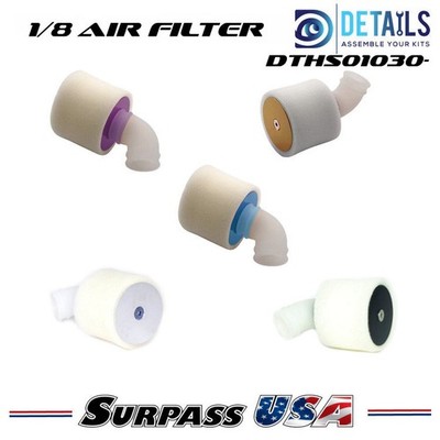 1/8 Aluminum Off-Road RC Nitro Engine Air Filter .21, .25, .28, .32