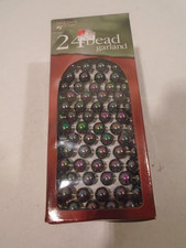 Holiday Time 24 ft Beads Garland Strand Iridescent Acrylic Christmas decor