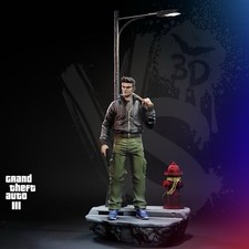 FAN ART ACTION FIGURES 3D GRAN THEFT AUTO III Resin, Colorful
