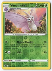 Venomoth 002/195 Reverse Holo Silver Tempest