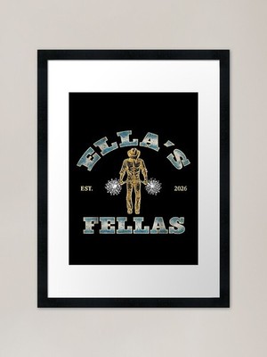 Ellas Fellas Cheer EST 2026 roud gerahmtes Wandbild Poster Leinwanddruck Bild
