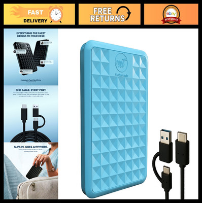 500GB Portable External Hard Drive USB-C/USB 3.1 Slim HDD for PC, Mac, PS4, Xbox