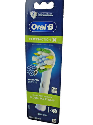 Oral-B Floss Action X Electric Toothbrush Replacement Brush Heads 3ct