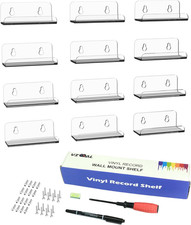 12 Pack 4 Inch Vinyl Record Shelf Wall Mount,Vinyl Record Shelf,Record Shelves D