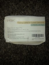 EMEBA 25 Pairs Practice Lashes for Eyelash Extensions Supplies (Training Lashes)