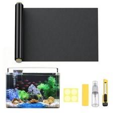 Black Aquarium Background Static Cling Fish Tank Wallpaper Decoration