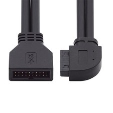 90 Degree Right Angle USB 3.0 20Pin Male To Female Mainboard Cable