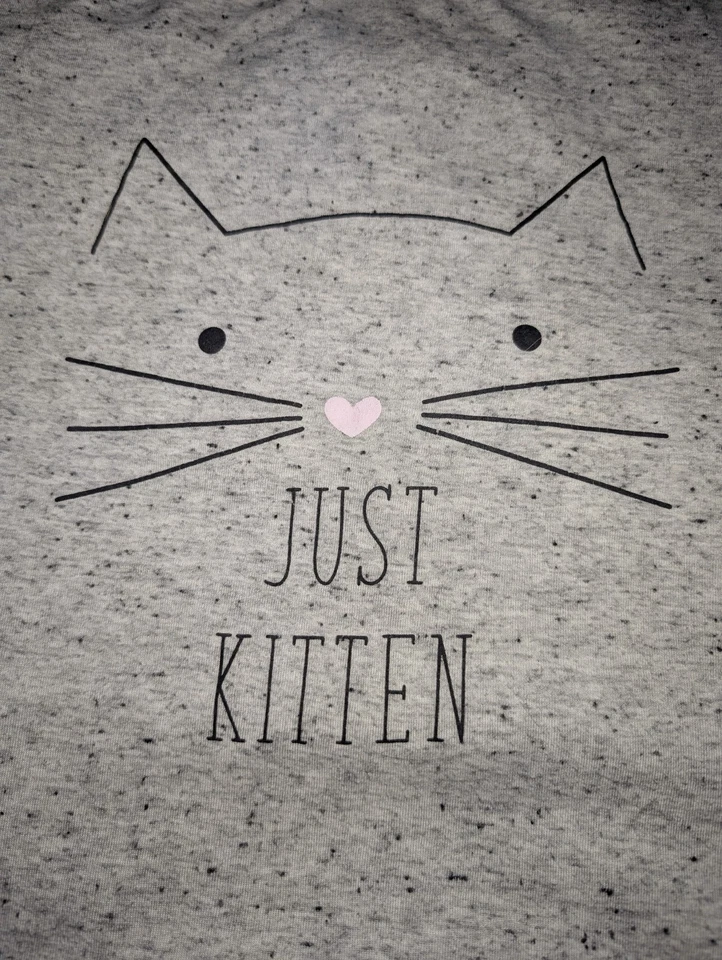 JENNI INTIMATES Gray KITTEN Cat Whiskers 2 Pc Pajama LOUNGE Set Junior's Medium - Image 2 of 4