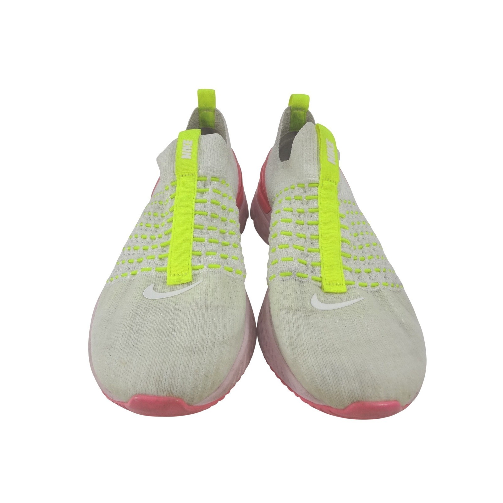 Nike React Phantom Run Flyknit 2 Women's White Volt Pink Running Shoes image 4