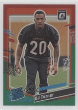 2023 Panini Donruss Rated Rookie Optic Preview Red & Green Prizm DJ Turner v6g