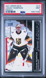 2021-22 Upper Deck Logan Thompson Young Guns French #219 PSA 9 Mint