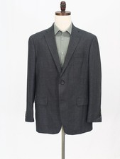 Hart Schaffner Marx 44R Gray Sport Coat Blazer Jacket HT 2-Button Wool