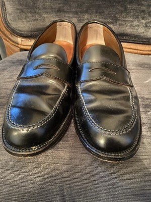 Alden X Brooks Brothers 34378 Unlined Shell Cordovan Loafers Black