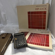 Vintage HP-41CX Programmable Calculator w/Case Guide Box Parts/Untested