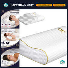 Memory Foam Contour Pillow for Neck Pain Relief - Queen Size, 24x14x5 inches, Id