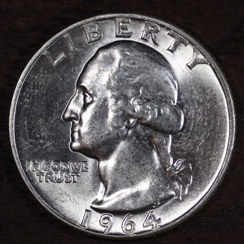 1964 D • Washington Quarter 25C - SUPERB BU+++ MINT-STATE - 90% Silver USA #20