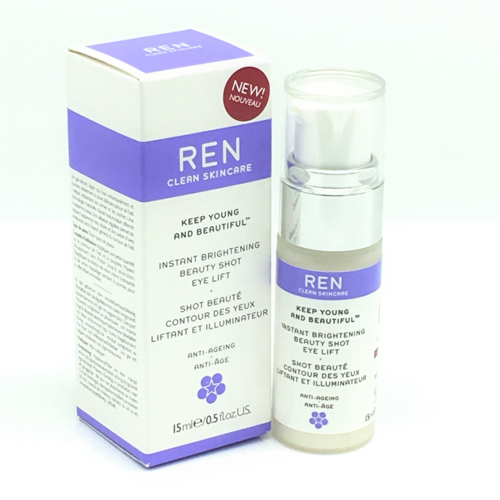 REN Clean Skincare Keep Young and Beautiful Instant Eye Lift , 15 ml / 0.5 oz