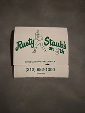 Rusty Staub On 5th Sports Restaurant Manhattan Match Book Expos Mets Tigers RIP