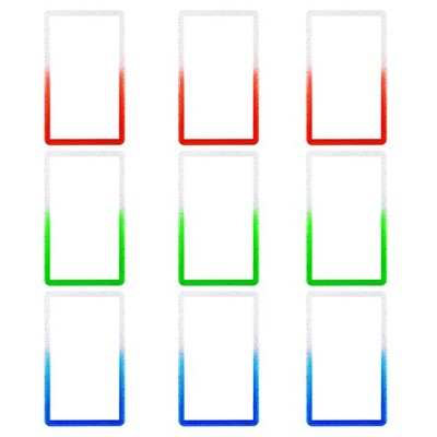 9PCS STACKABLE Gradient Color Slab Bumper Guard Protector for PSA Graded Cards