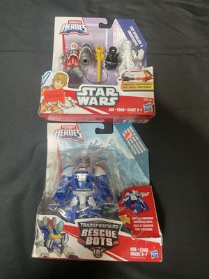 Star Wars Galactic Heroes & Transformers Rescue Bots Toy Lot 2 Figures