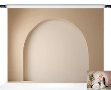 Modern Style Arch Wall Backdrop Wedding Photography Backdrop Beige Arch Profe...