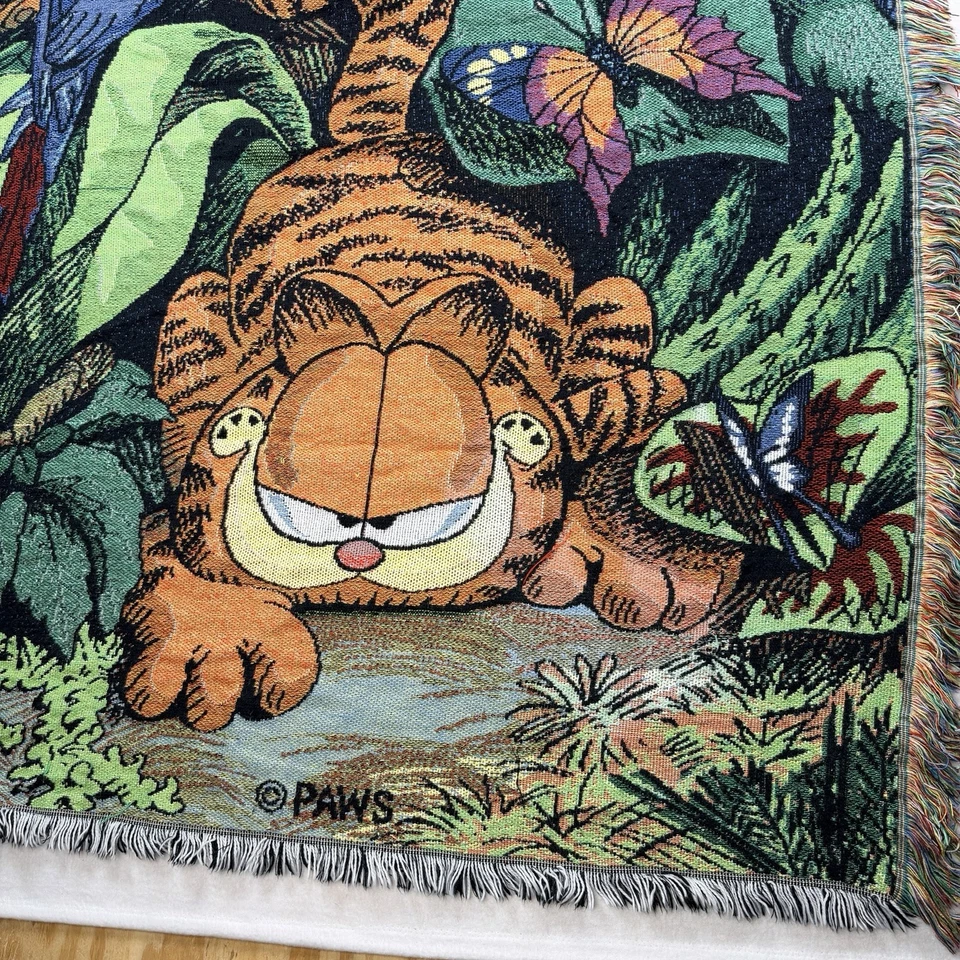 VTG The Northwest Co Paws Garfield Cat Throw 100 % High Bulk Acrylic RARE 55x42 - Image 4 of 4