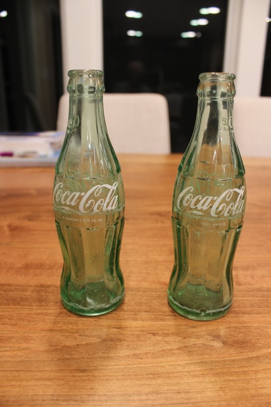 TWO 1962 Coke Bottles 6 1/2 OZ