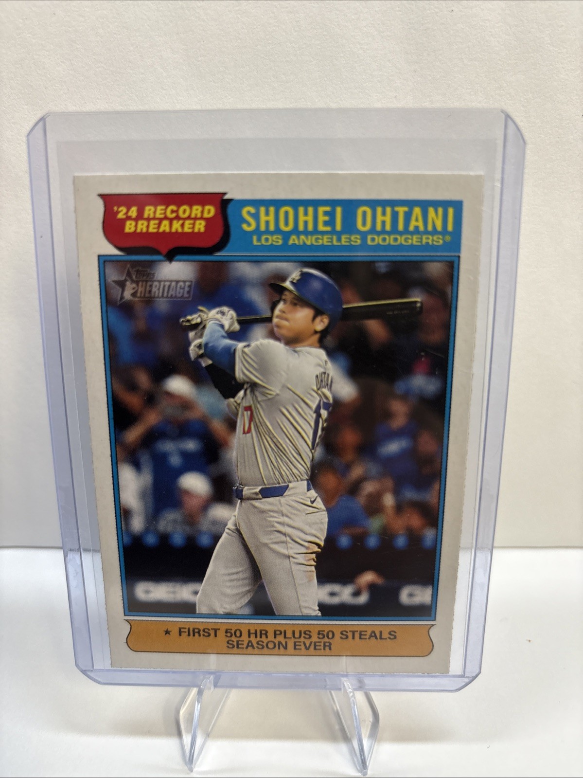 2025 Topps Heritage Shohei Ohtani 2024 Record Breaker Baseball Card
